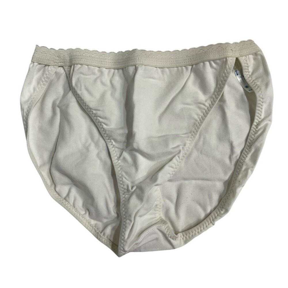 Vintage Leggs Panties M White Cotton Blend Bikini Leg Cutout‎ Lot Of 10 Made USA